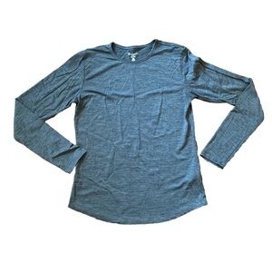 Cloudveil Women’s Heather Gray Long Sleeve Tee Size Small Small Merino Wool